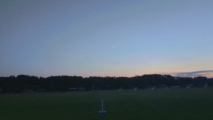 TVC rocket launch